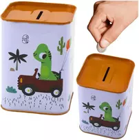 Lean Toys Metalinis taupyklės dinozauras automobilyje 11x8 cm