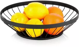 Vaisių ir daržovių krepšelis Metalinis juodas dekoratyvinis NAVA 28 cm