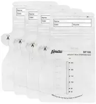 Alecto Maišelis motinos pieno laikymui 220 ml, 100 vnt.