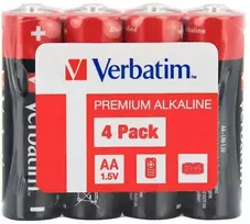 Vienkartinės „Verbatim“ šarminės AA baterijos, 4 vnt. pakuotė