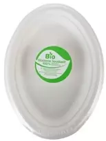 Rcm Pelikan Gogreen Kompostuojamos cukranendrių lėkštės Go Žalias oval 10 vnt. | 0,17 kg