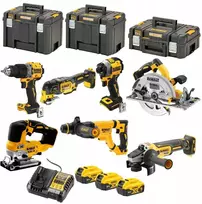 DEWALT KOMPLEKTAS COMBO 18V DCK706P3T (DCD805, DCF850, DCS355, DCH263, DCG405, DCS572, DCS334) 3×5,0Ah 3xTSTAK