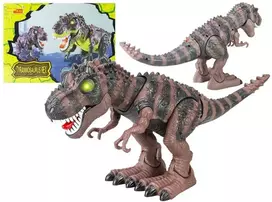 Lean Toys Baterijomis maitinamas Tyrannosaurus Rex vaikščiojantis dinozauras rudas