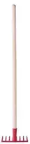 Woody 91885 Medinis / metalinis sodo įrankis - grėblys (100 cm) vaikams nuo 3 metų Raudona