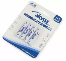 AAA (LR03) šarminė Zn-MnO2 baterija - 1.5V/1300mAh - Akyga AKY1971 - lizdinė plokštelė - 4 vnt.
