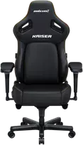 Žaidimų kėdė AndaSeat Kaiser 4 XL, juodos spalvos, medžiaga: eko oda