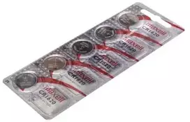 Maxell 18586500, Vienkartinė baterija, CR1620, Cinko-mangano dioksidas (Zn/MnO2), 3 V, 5 vnt., 80 mAh