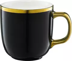 Puodelis porcelianinis ROYAL 330 ml juodas Ambition 50995