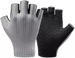 Rockbros Breathable Short Finger Cycling pirštinės, dydis: S – pilkos spalvos