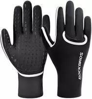 Rockbros Full Atsparus vandeniui Cycling pirštinės, dydis: L/XL – juodos spalvos
