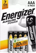 Šarminė baterija LR03 (AAA, E92) 1.5V Alkaline Power Energizer 4vnt pakuotėje