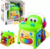 Lean Toys Interaktyvus edukacinis kubas su fortepijonu ir formų rūšiuokliu