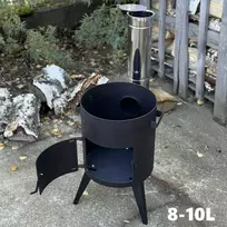Kazan Mangal Krosnelė kazanui 8-10L / skersmuo 36cm / plienas 2mm (su kaminu)