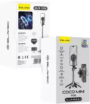 Blavec Selfie Stick Aliuminio Coco Mini P05 Magsafe tripod + distancinis + ištraukimas 0,41 metro (SSCMP05-MTRHB041) juodos spalvos