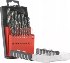 Grąžtas Tvardy Metalo grąžtų rinkinys HSS 1.0-10.0mm 19 vnt. (10/20)