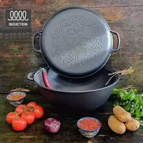 Maysternya KAZANAS WOK 15 l su ketaus dangčiu keptuvė