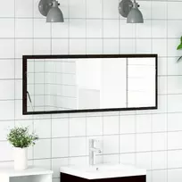 LED vonios veidrodis Juodas ąžuolas 100 x 8,5 x 37 cm Stiklas