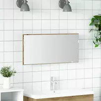 Veidrodis su LED juostelių žibintais artisano ąžuolo 80 x 37 cm
