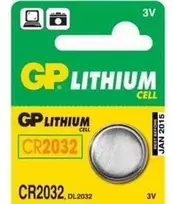 GP Battery GP baterijos ličio elementas CR2032, Vienkartinės baterijos, CR2032, Ličio, 3 V, 5 vnt., 220 mAh