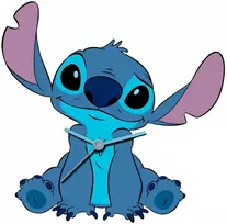 KIDS Vaikams skirtas „Euroswan“ – licencijuoti aksesuarai. Sieninis laikrodis XL – Lilo ir Stitch.