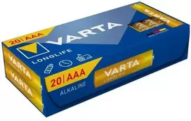 Varta Ilgaamžės AAA / LR03 baterijos, 20 vnt. pakuotė