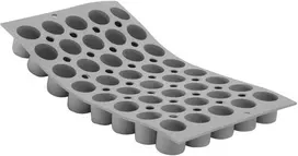 De Buyer 40 mini pyragų kepimo forma, 30x17,6 cm, elastomerinė