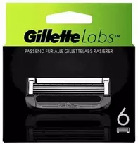 Gillette Labs, Sisteminiai užsegimai 6 vnt., Vyrams, Gillette, Labs, Nerūdijančio plieno, Pilka, 6 vnt.
