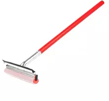 Langų ir veidrodžių stiklo plovimo priemonė + vandens valytuvas ant medinio pagaliuko, 60 cm amio-03857