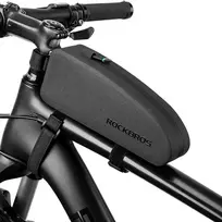 Rockbros AS-019 dviračio rėmo krepšys vandeniui atsparus 1.5 l – juodos spalvos
