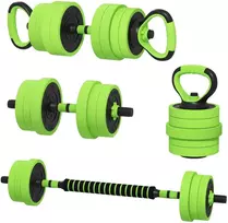 SPORTNOW 4 viename hantelių rinkinys 20 kg reguliuojami trumpi ir ilgi hanteliai, svarmenų krepšiai, atsispaudimų rankenos, profesionalūs svarmenys jėgos treniruotėms ir sunkumų kilnojimui namuose