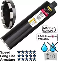 Grąžtas Deimantinė karūna, DBK 202 x 450 mm, SAMEDIA