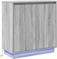 LED Bufetas Pilka sonoma ąžuolo 71 x 34,5 x 75 cm