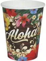 Fiesta Aloha popieriniai puodeliai, 6 vnt.