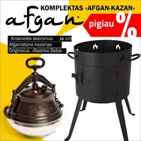 Rashko Baba Komplektas «AFGAN-KAZAN» Afganistano kazanas (30L) ir krosnelė