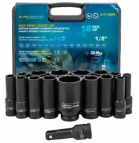 JCB Smūginių galvučių rinkinys 1/2 colio, 16 vnt. (6 kampų) (10–32 mm) (36 mm, 12 kampų)