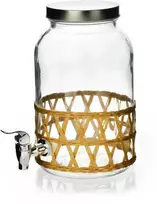 Mondex MODERNI VIRTUVĖ Stiklinis indas su čiaupu 3,5 l, pintas, 11,4 x 16 x 25,6 cm