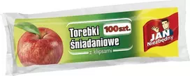Jan Niezbedny Pusryčių maišeliai su segtukais 100 vnt Jan Konieczny