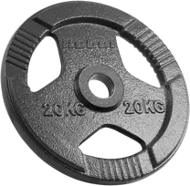 Ketaus olimpinis svarmuo 20 kg, 51 mm skylė, plokštelė su rankenomis, REBEL ACTIVE