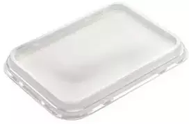 Dangtelis plastikiniam indui, Færch, M 5187 stačiakampis, 194x144x17 mm PET, skaidrus, 1000 vnt. dėžutėje