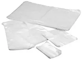 Usorteret Plastikinis maišelis, 50 µm, 140 x 250 mm, trumpoji pusė atvira, LD-PE, skaidrus, plokščias maišelis, plokščiu dugnu, 2000 vnt. dėžutė
