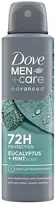 Dove Purškiamas antiperspirantas „Men+Care Advanced Eucalyptus + Mint“ (antiperspirantas) 150 ml
