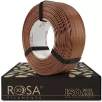 3D plastikas PLA rudas/kakavinis (Mocha Mousse) 1kg refill pakuotė Rosa3D