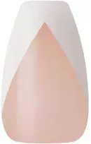 KISS Dirbtiniai nagai su klijais Classy Nails, Šilkinė suknelė, Balta, Vidutinis karstas