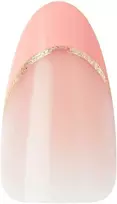 Rožinė KISS Dirbtiniai nagai su klijais Voguish Fantasy French, Rožinė French Tips, Medium, Migdolų forma