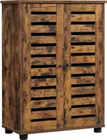 Leobert Vonios spintelė su reguliuojama lentyna ir magnetinėmis durelėmis, kaimiškos rudos spalvos, 60 × 30 × 82 cm