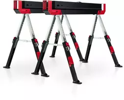 Promotions Sulankstomi pjovimo staliukai, 109,2x52,1x61-82,6 cm, juoda ir raudona