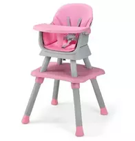 Promotions Kūdikio maitinimo kėdutė, 6-in-1 konvertuojama, 58x58x98 cm, rožinė