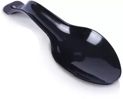 Juodas virtuvės šaukšto stovas, kaušų stovas, mentelės stovas