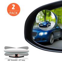 Automobilio priedai 2 vnt aklosios zonos veidrodis, 2 colių apvalus HD stiklas, be rėmelio, išgaubtas galinio vaizdo automobilio veidrodėlis