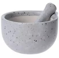 Kitchen Craft Virtuvinis skiedinys su grūstuvu, keramikinis, baltas